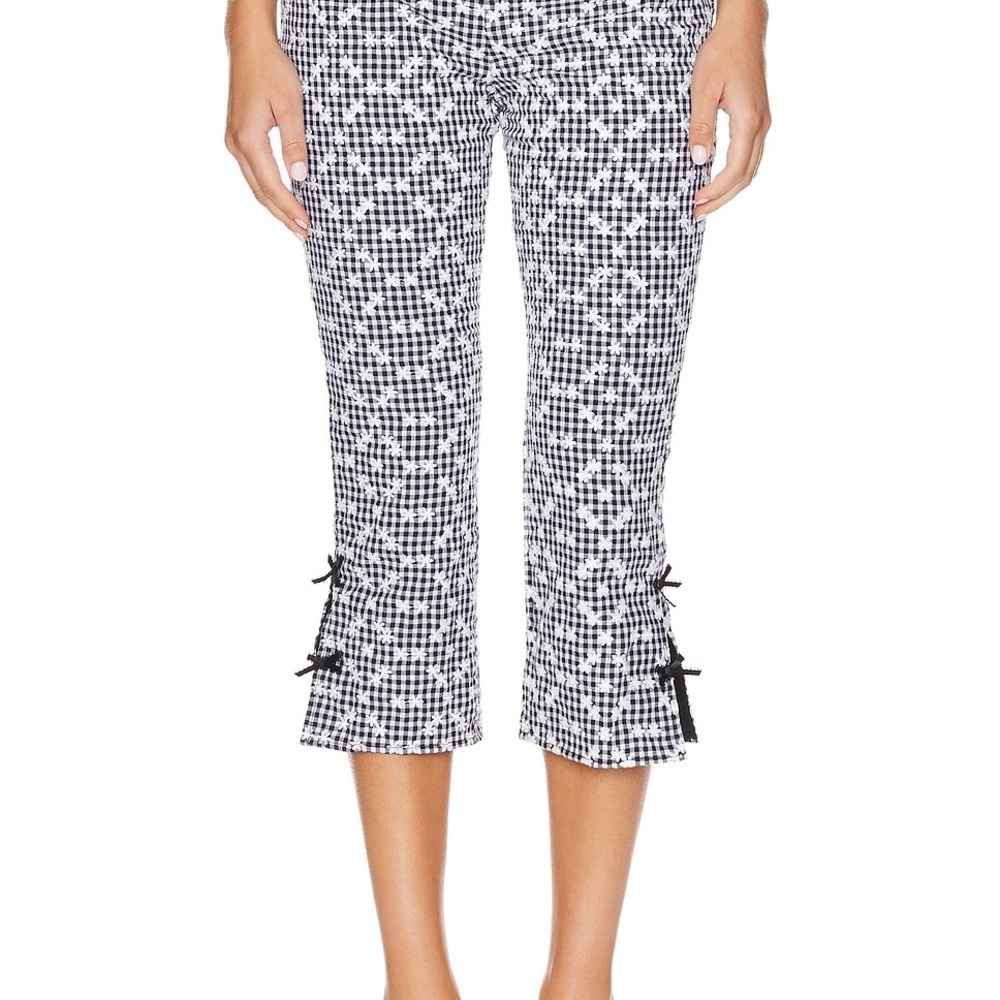 For Love & Lemons Mimi Pants in Black - Picture 3 of 16